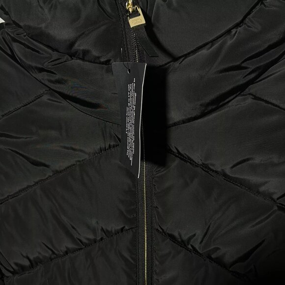 Tommy Hilfiger Women's Zip-up Short Puffer Coat Size L Black Zippered Pockets - Picture 8 of 16
